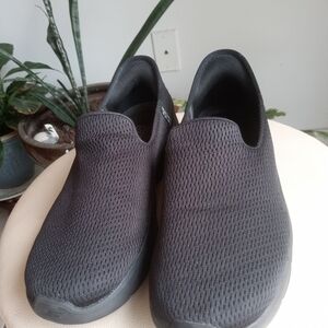 Skechers Black Loafers with Seamless Knit Design